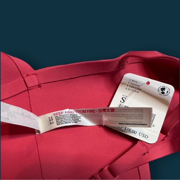 NWT Free People Intimately Sage Longline Neo Bralette in Cayenne Pink. Small 🌺 - Picture 13 of 14